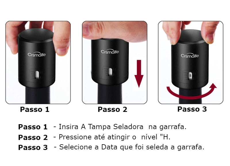 Passo a passo de como usar a Tampa Seladora