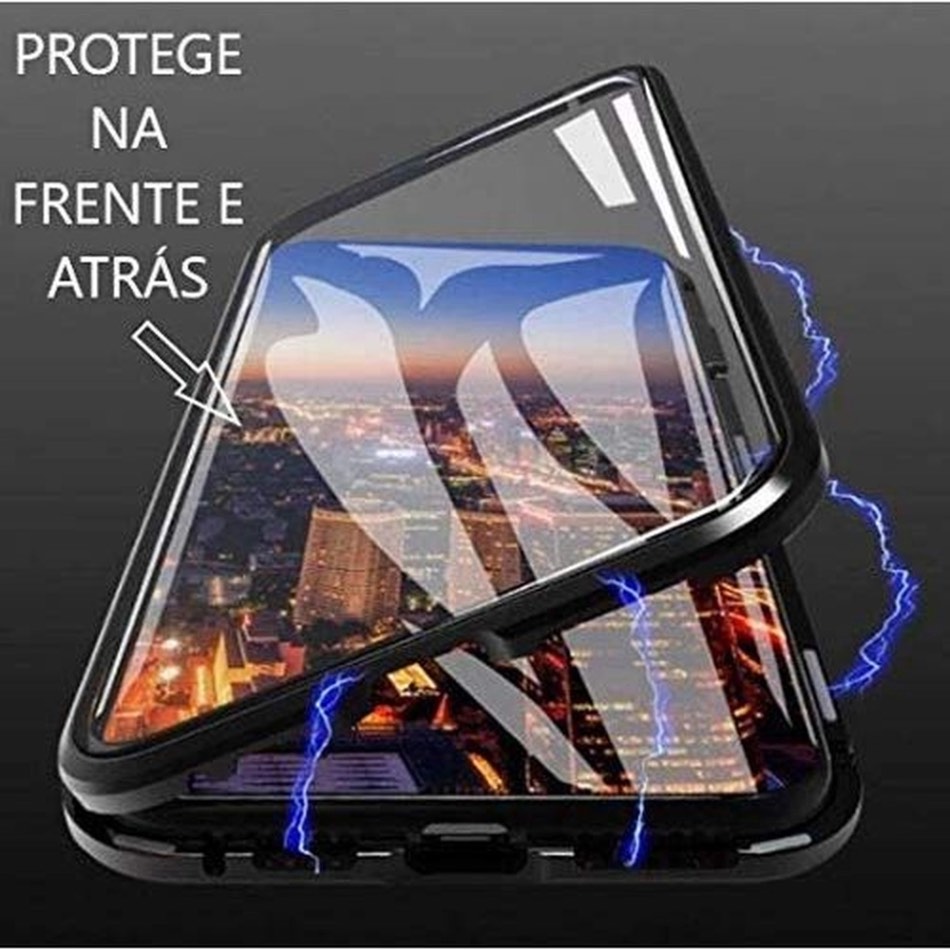 Capa Magnética 360 Vidro Frente e Verso Para iPhone 8 Plus e ...
