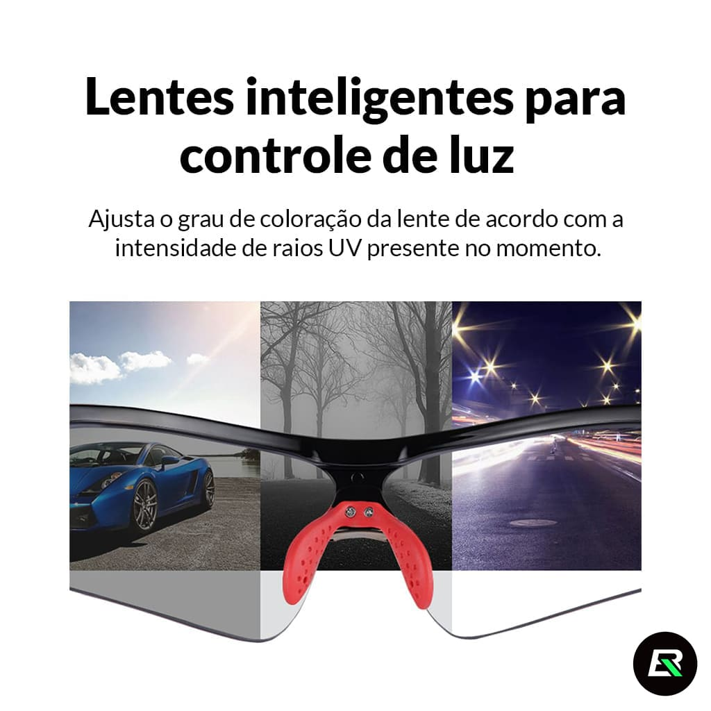 Óculos de Ciclismo com Lente Fotocrômica Rockbros