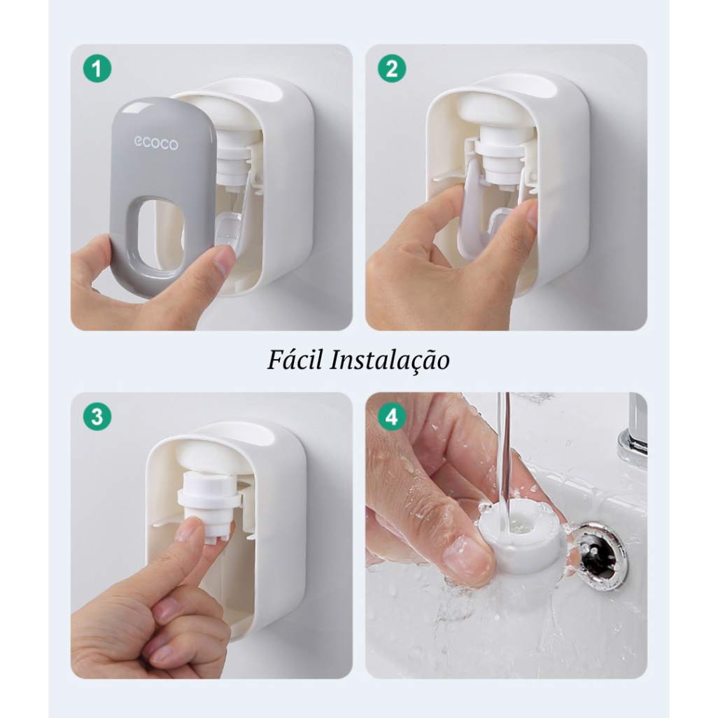 Dispenser Automático de Creme Dental | Megalibia Shop