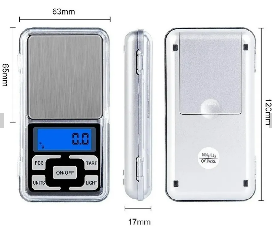 Mini Balança Digital Lcd Alta Precisão Portátil Com Bandeja