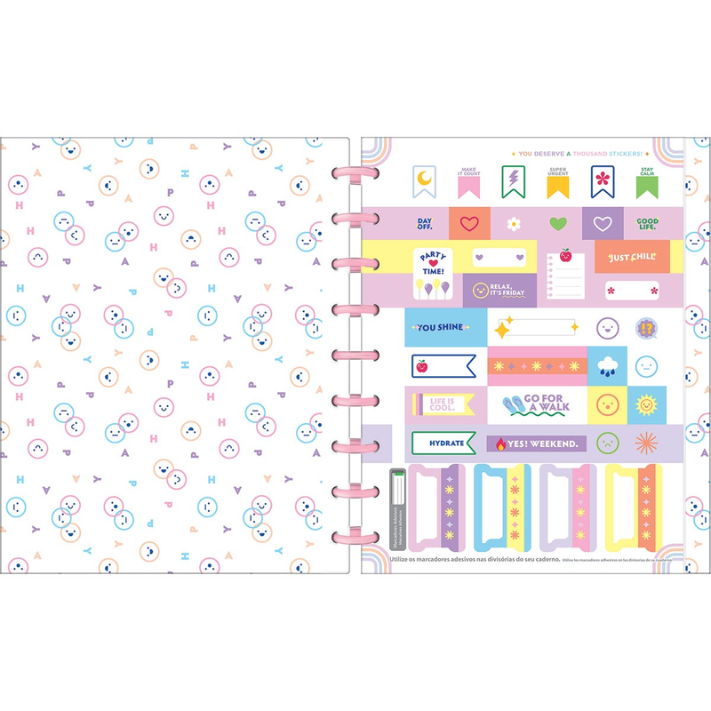Caderno Tilidisco - 1 Matéria - Colegial - Happy - 80 Fls - Tilibra