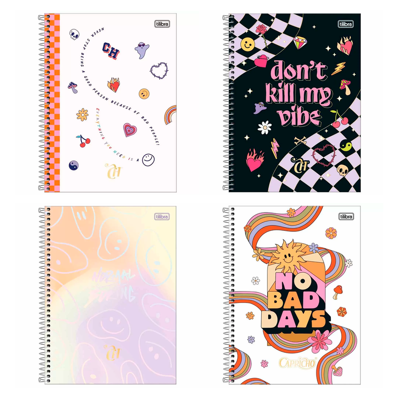 Caderno - 1/4 - Capricho - 80 Fls - Tilibra.
