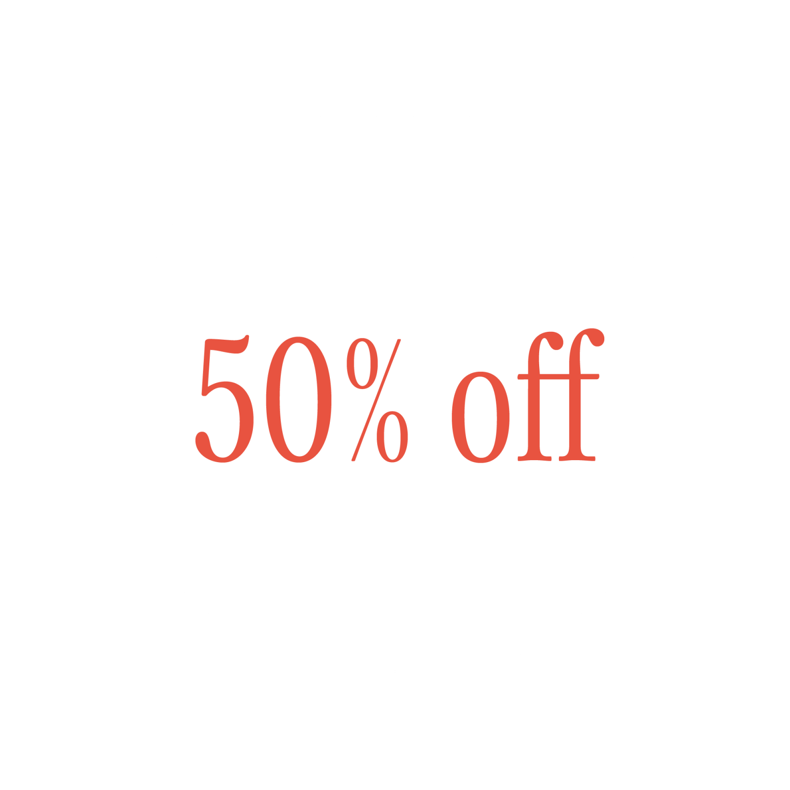 50% off