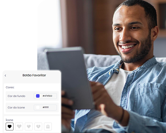 homem feliz ao receber notificações de vendas concluídas