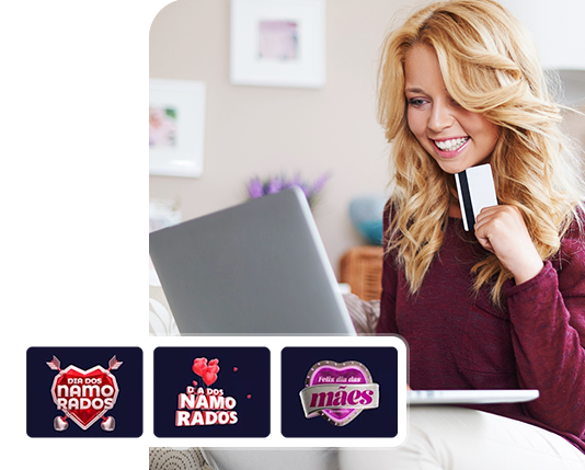 mulher experimentando uma blusa, junto com uma imagem mostrando o produto no aplicativo