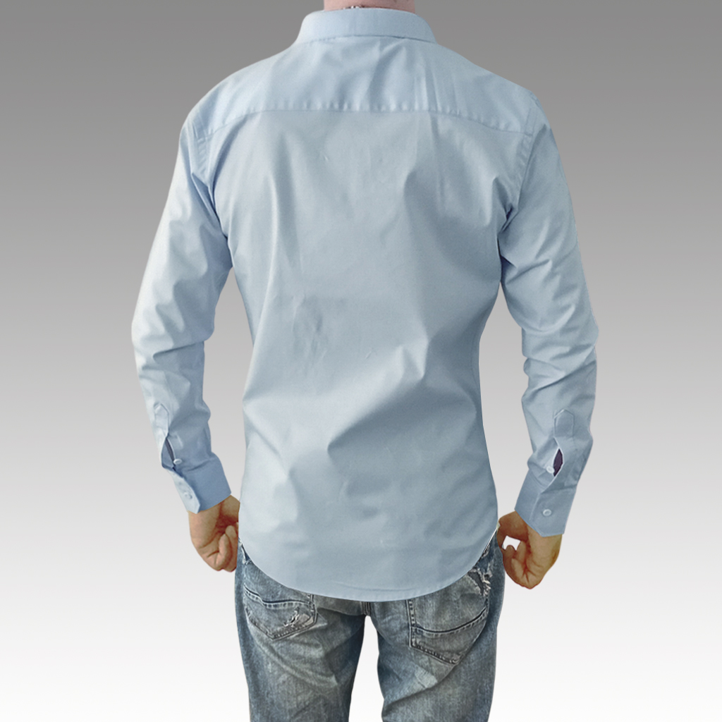 Camisa, Celeste, Claro, BodyMaker, Hombre, Slimfit